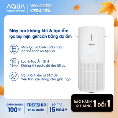 Máy lọc không khí & tạo ẩm AQUA KJ300F làm sạch không khí 36m2, lọc bụi mịn hiệu quả- BH 12 tháng