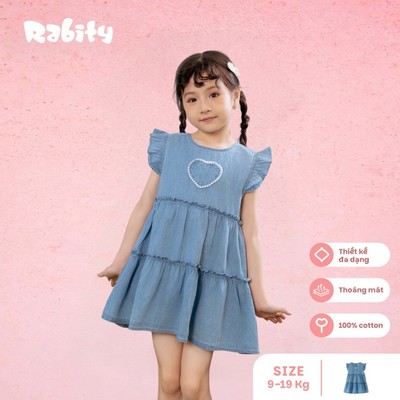 Đầm váy tay ngắn bé gái Rabity 950.022