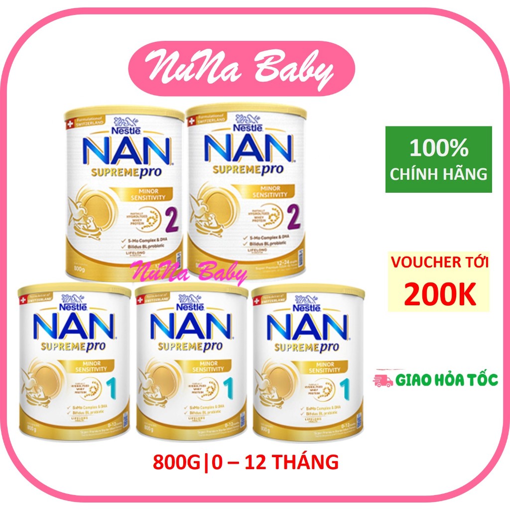 CB3 Sữa bột NAN SUPREME PRO 1 2 800G, 400G