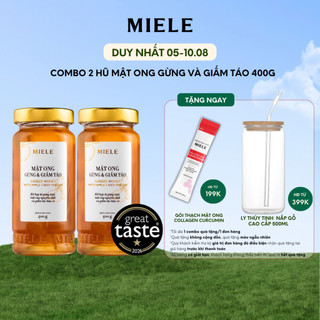 Combo 2 Hũ Mật Ong Gừng & Giấm Táo Miele 400g