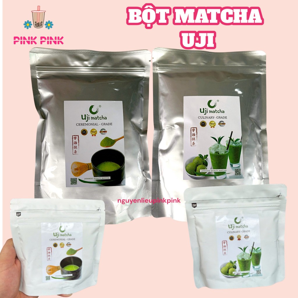 [ GÓI 500G ] BỘT MATCHA UJI NHẬT BẢN Ceremonial Grade / Culinary Grade / HOUJICHA TỪ PINK PINK