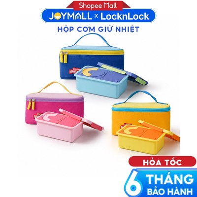 Hộp cơm giữ nhiệt LocknLock Yummy Lunch Box LHC8044 1450ml, hàng chính hãng, kèm túi - Joymall