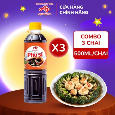 [CHÍNH HÃNG] Combo 3 Chai Nước Tương "Phú Sĩ" 500ml/Chai