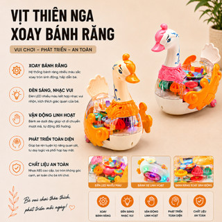Đồ Chơi Thiên Nga Trong Suốt Phát Sáng Điều Hướng Thay Đổi Và Phát Nhạc Cho Bé Trai, Bé Gái Thỏa Sức Vui Chơi