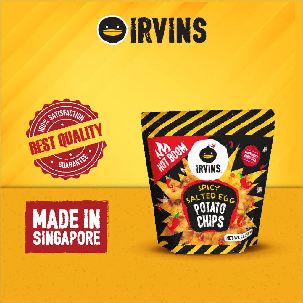 Khoai tây trứng muối cay 50g IRVINS - Mini Irvins Potato Chips 50g