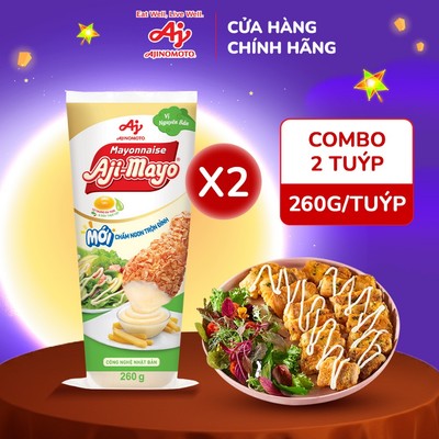 [CHÍNH HÃNG] Combo 2 Tuýp Xốt Mayonnaise Aji-mayo® Vị Nguyên Bản 260g/Tuýp