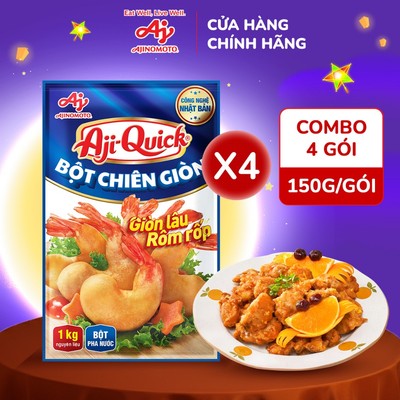 [CHÍNH HÃNG] Combo 4 Gói Gia Vị Nêm Sẵn Aji-Quick® Bột Chiên Giòn 150g/Gói