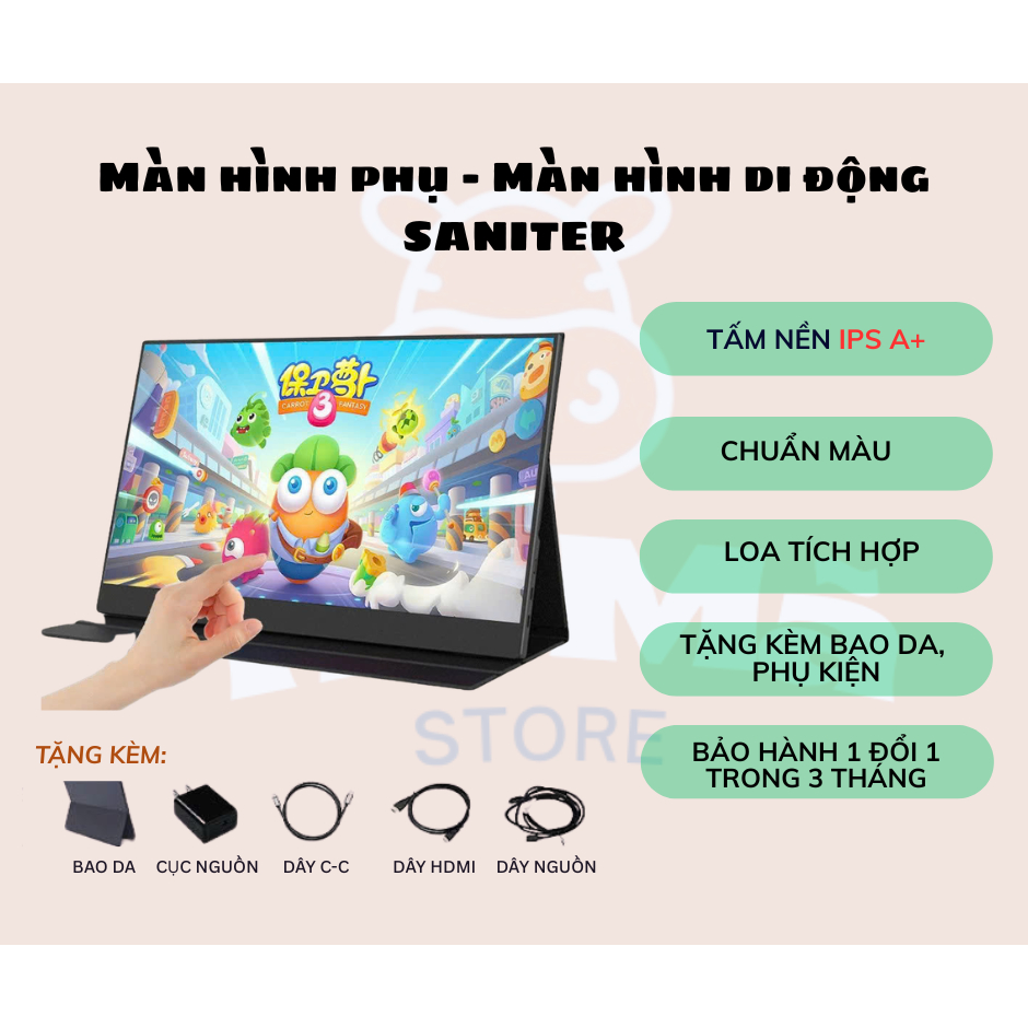 [Hoả tốc HCM rẻ nhất] Màn hình di động, màn hình phụ 14ich/16inch 2k5 144hz/60hz 100% sRGB