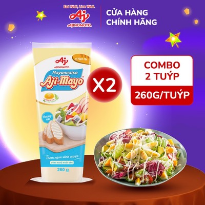 [CHÍNH HÃNG] Combo 2 Tuýp Xốt Mayonnaise Aji-mayo® Vị Ngọt Dịu 260g/Tuýp