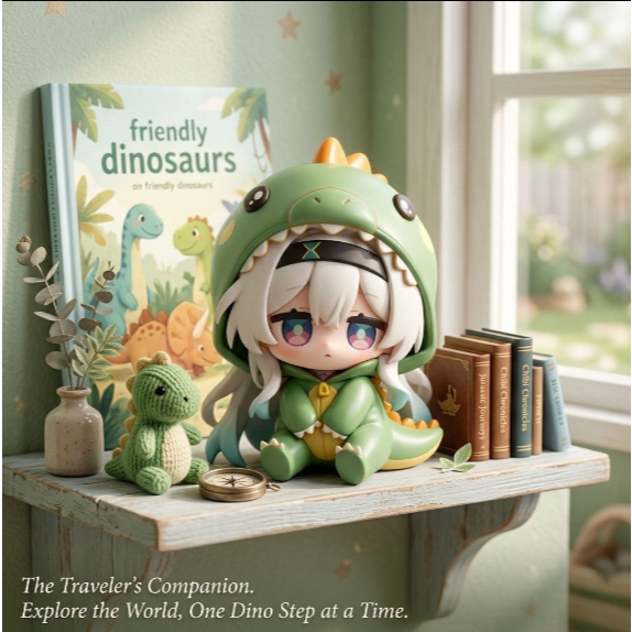 Mô hình Firefly mặc đồ khủng long Honkai Star Rail | Figure chibi trang trí ô tô  bàn