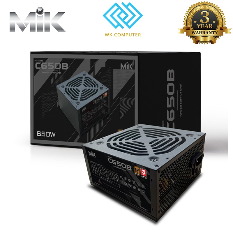 Nguồn MIK SPOWER C650B - 650W 85% Efficiency | Mới, BH 36T
