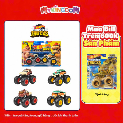 Bộ Đôi Siêu Xe Hot Wheels MONSTER TRUCKS FYJ64M - Giao hàng ngẫu nhiên