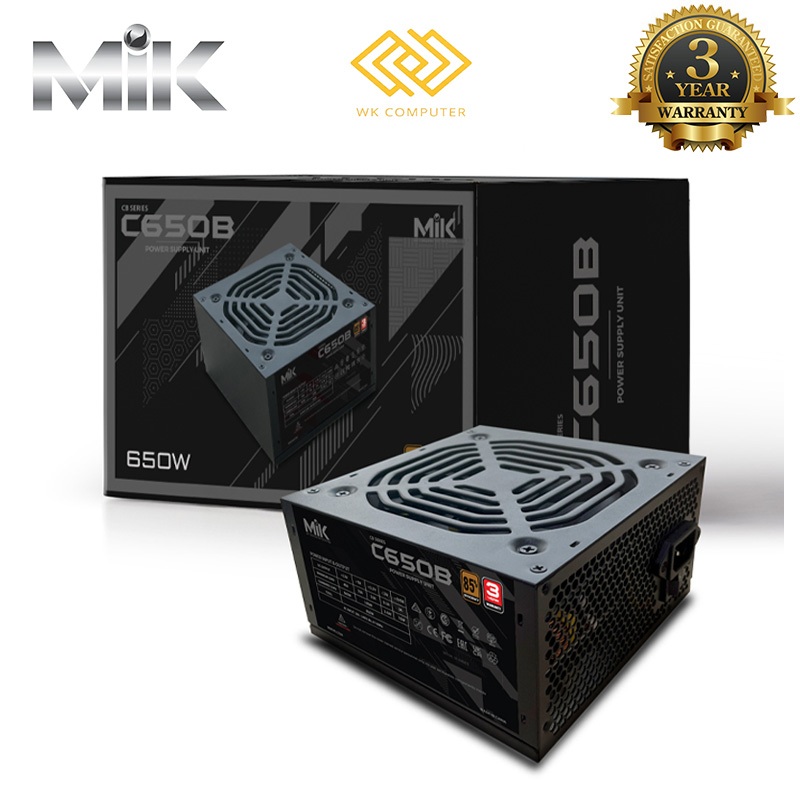 (Full Vat) Nguồn MIK S-Power C650B - 650W Bronze,  Mới (Bảo Hành 36T)