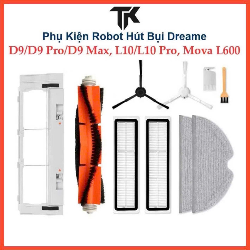 Phụ Kiện Robot Hút Bụi Dreame D9/ D9 Pro/ D9 Max, L10/ L10 Pro, Mova L600