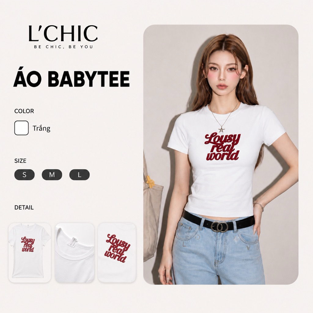[FORM ÔM] Áo Thun Baby Tee Co Dãn - L'CHIC Studio