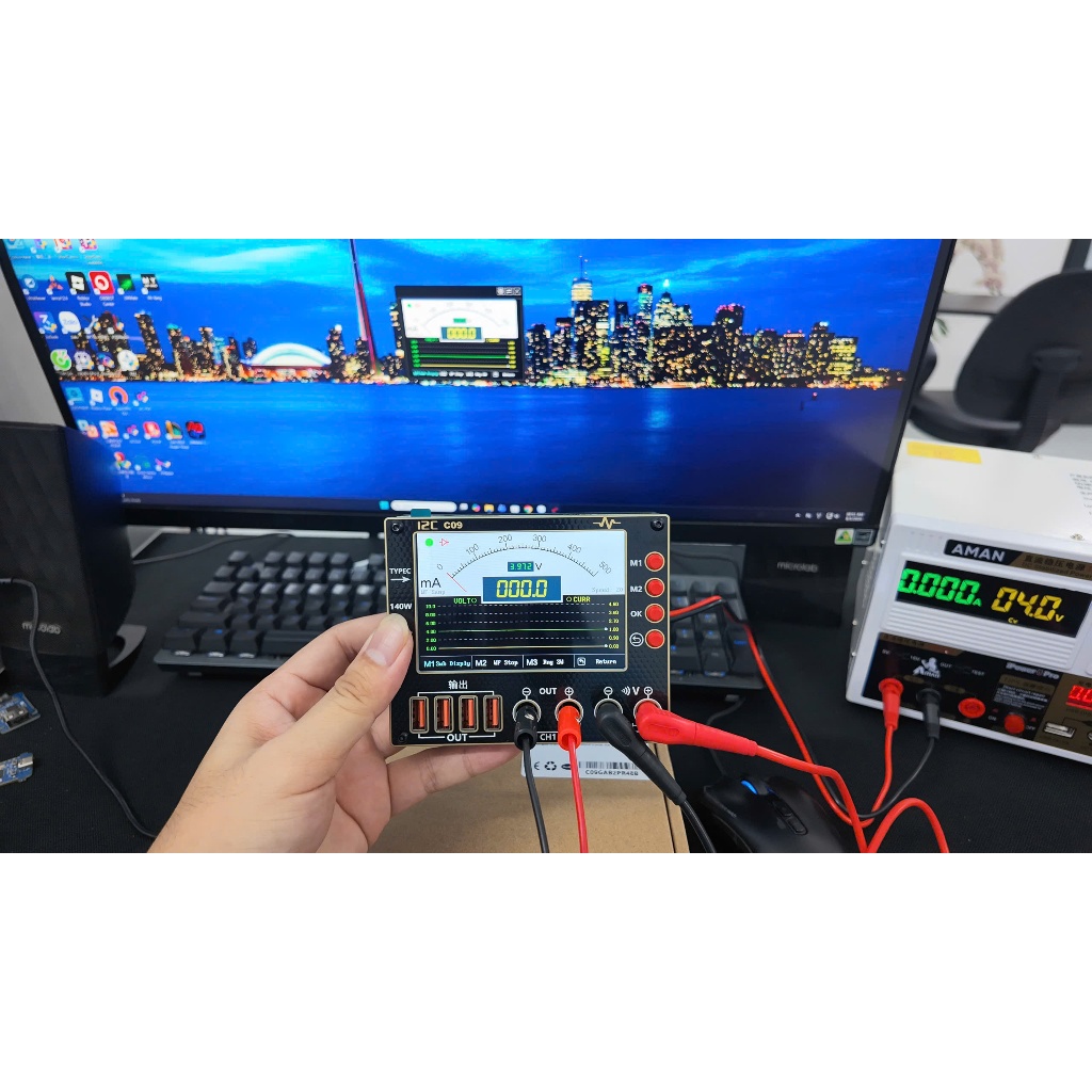 Đồng hồ i2c C09 hiển thị sóng ,hiển thị kênh