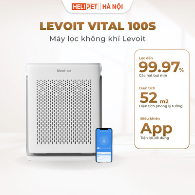 Máy Lọc Không Khí, Máy Lọc Bụi Levoit Vital 100S 57m2 Khử Mùi, Hút Lông - Đèn Cảm Biến