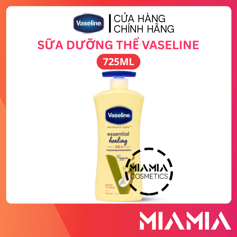 Sữa Dưỡng Thể Vaseline Intensive Care Essential Healing Chai Màu Vàng 725ml - Kem Dưỡng Body Vaselin