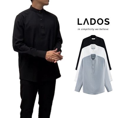 [OUTLET - KHÔNG ĐỔI TRẢ] Áo sơ mi nam cổ trụ vải đũi LADOS - 18108 chất mềm mịn form chuẩn phong cách Hàn Quốc