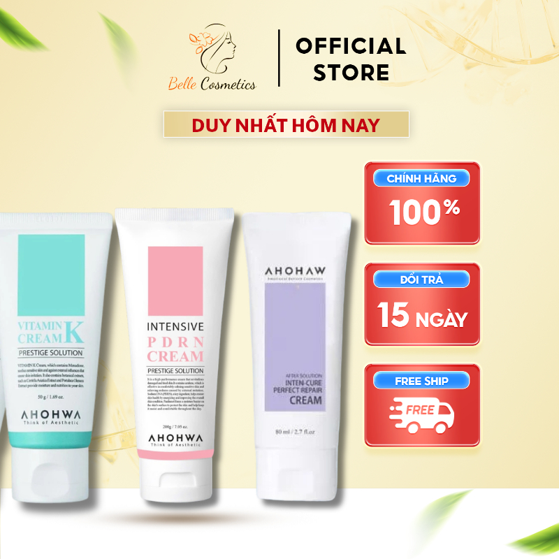 Kem Dưỡng Phục Hồi AHOHWA Chính Hãng – Vitamin K Cream | Intensive PDRN Cream | Inter-Cure Perfect R