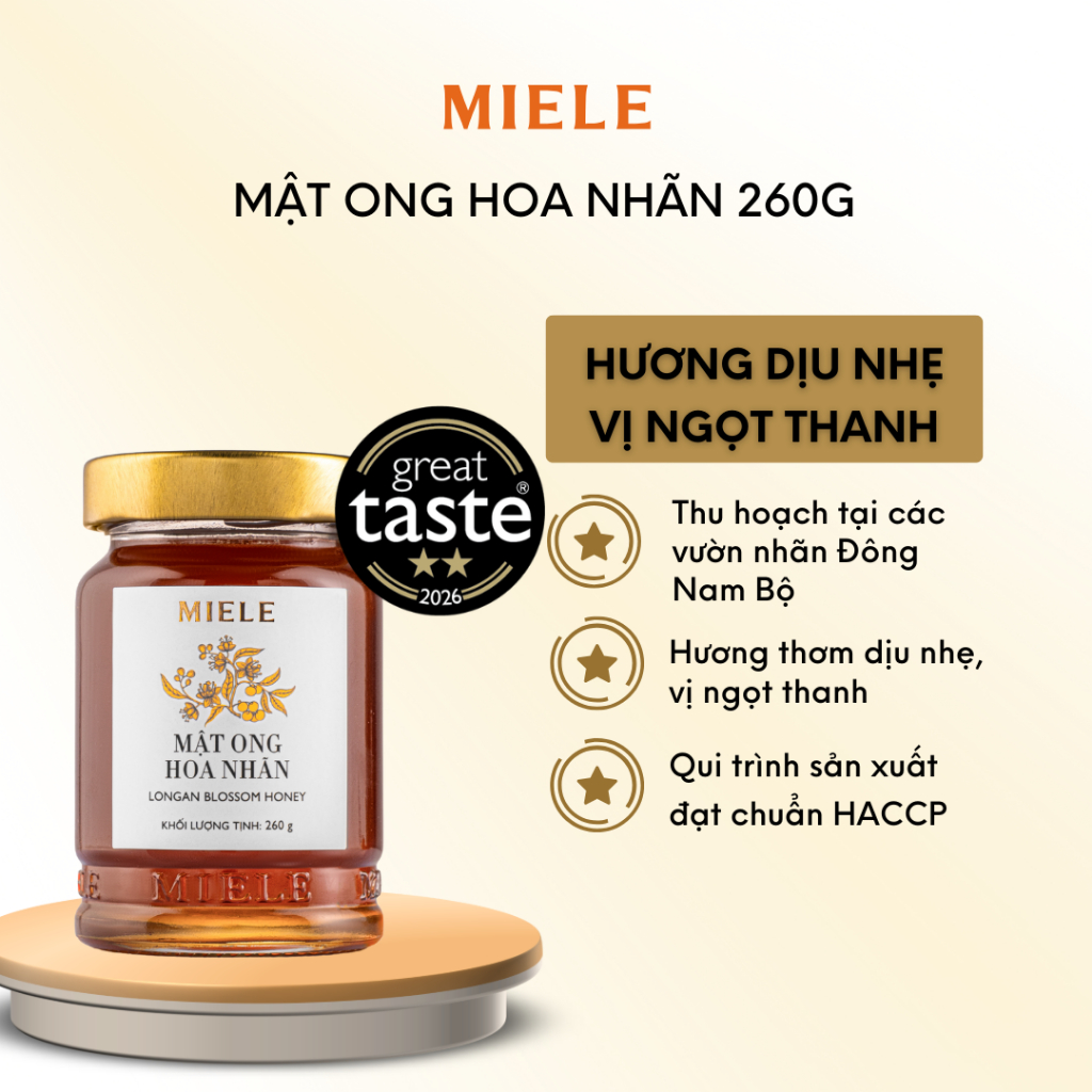 Mật Ong Hoa Nhãn Miele 260g