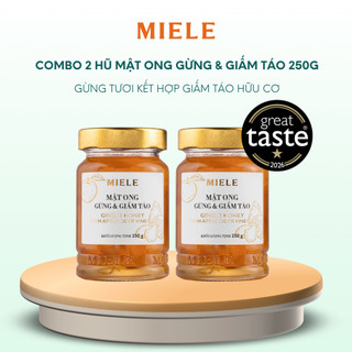 Combo 2 Hũ Mật Ong Gừng & Giấm Táo Miele 250g
