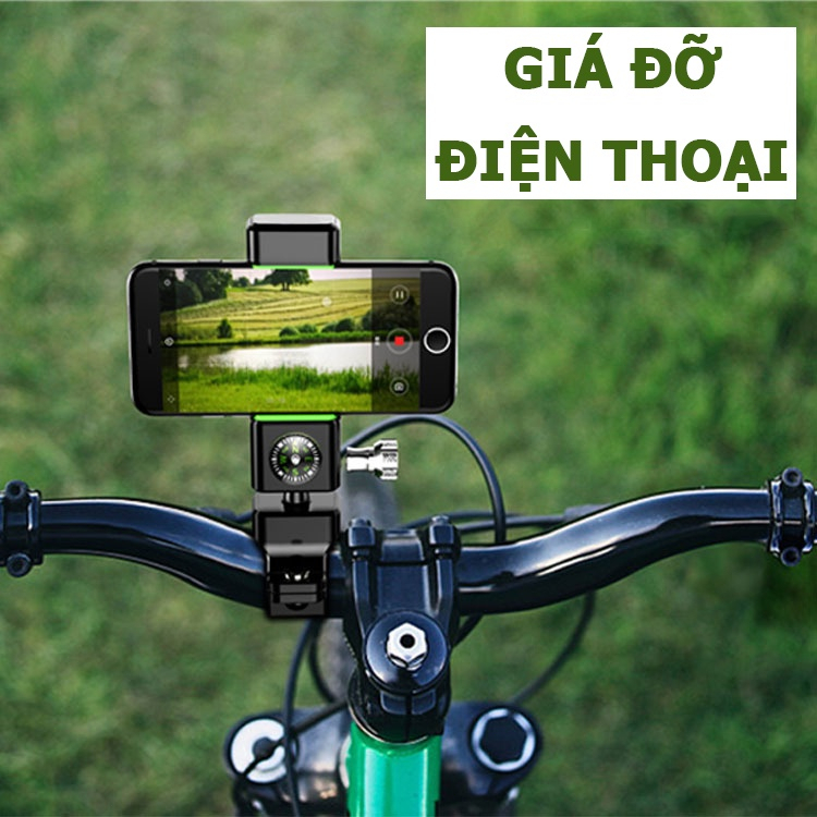Giá Đỡ Điện Thoại Xe Đạp Có Đèn Led; Kẹp Điện Thoại Gắn Ghi Đông; Giá Đở Điện Thoại Gắn Xe Máy