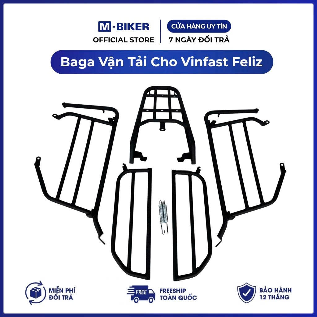 Baga Vận Tải Vinfast Feliz, baga chở hàng feliz | M-Biker