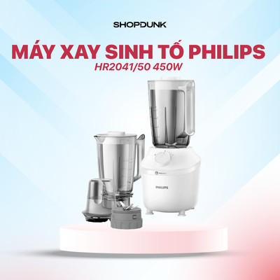 Máy Xay Sinh Tố Philips HR2041/50 450W - Hàng Chính Hãng