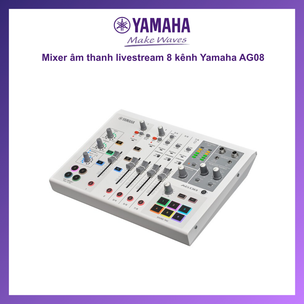 Mixer âm thanh livestream 8 kênh Yamaha AG08