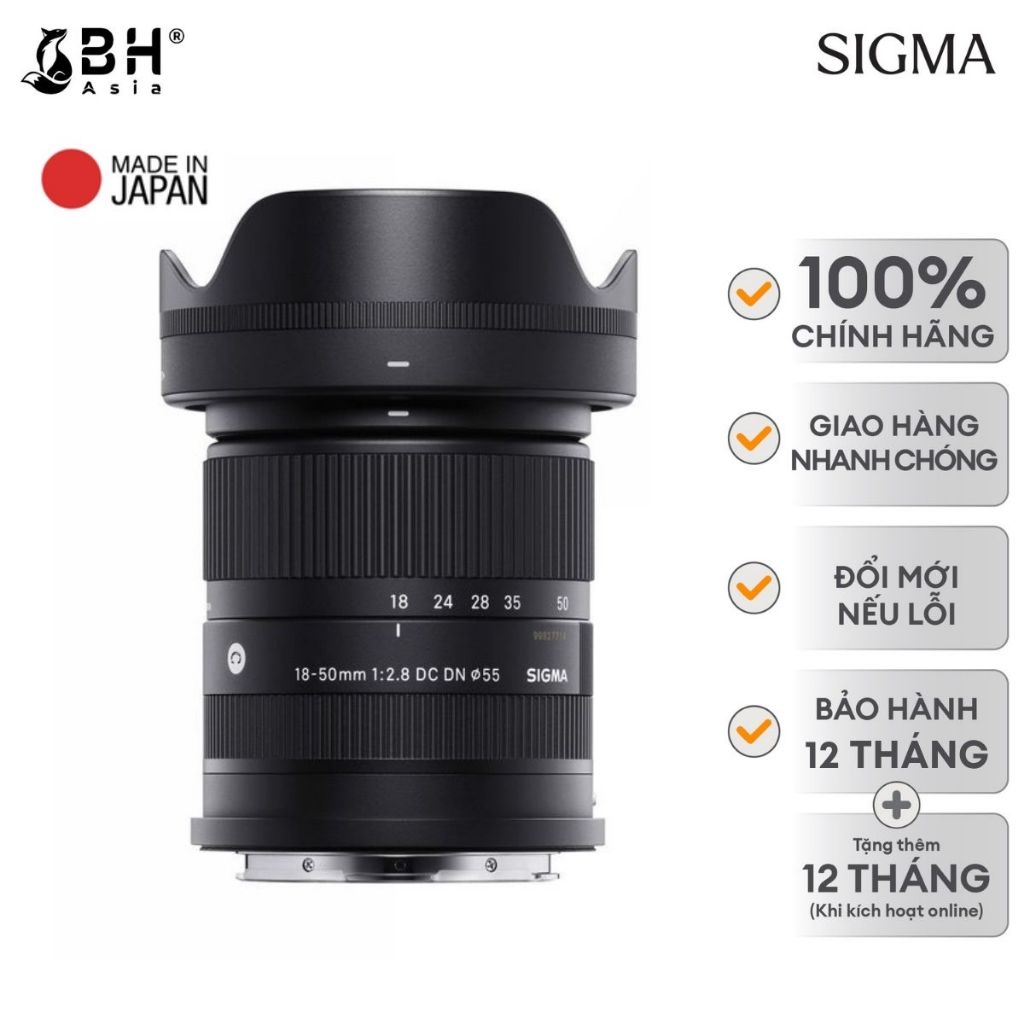 BH Asia - Ống kính Sigma 18-50mm F2.8 DC DN Contemporary