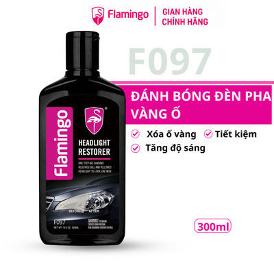 Dung dịch làm mới đánh bóng đèn pha ô tô Flamingo F097 300ml loại bỏ ố vàng, đèn trong sáng hơn- Chính hãng
