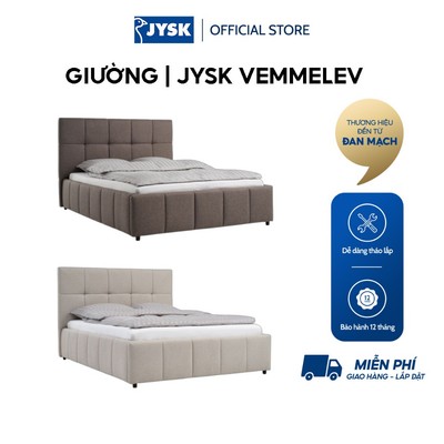 Giường | VEMMELEV | gỗ công nghiệp | be | nhiều kích thước