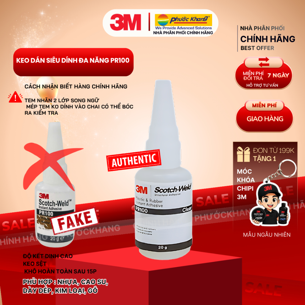 Keo Dán Đa Năng Siêu Dính 3M Scotch-Weld PR100 20g