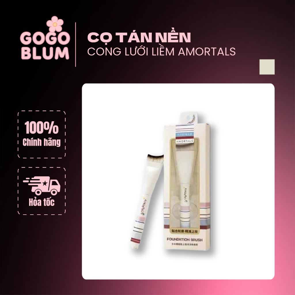Cọ Tán Nền Amortals Hình Lưỡi Liềm , Cọ dàn nền AMORTALS, Đầu Cọ Siêu Mảnh 0.1mm, Dàn Nền Siêu Mịn