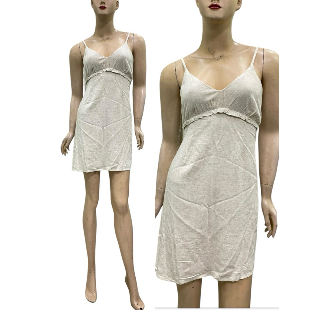 (D5264) Đầm linen 2 dây (Size S ,L) - Thanh lý