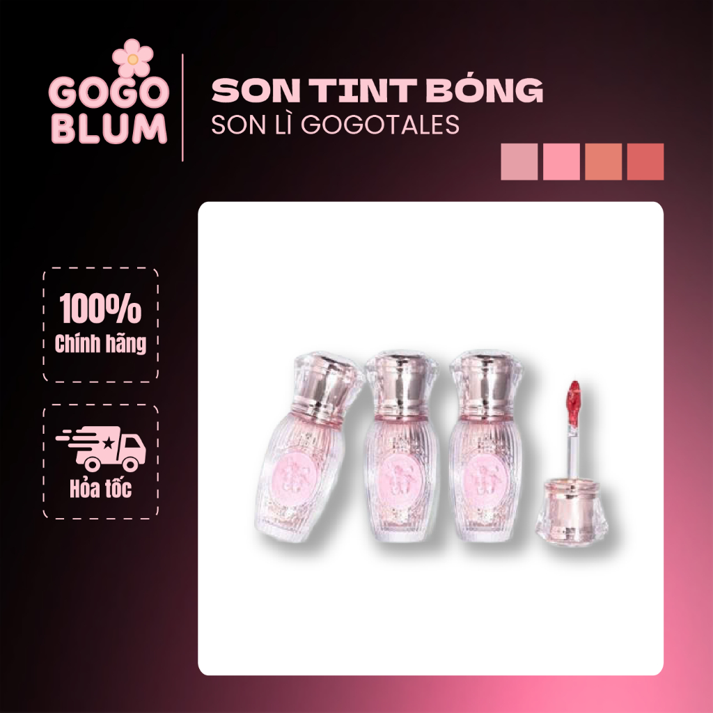 [GOGO TALES] Son bóng GOGO TALES Little Gem Mirror Lip Glaze, son bóng nude , son tint GT774