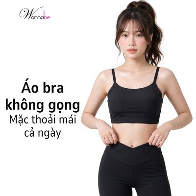 Áo ngực nữ không gọng đúc su WANNABE áo lót bra đệm mút mỏng mềm mại thoáng mát tháo rời được AL45S