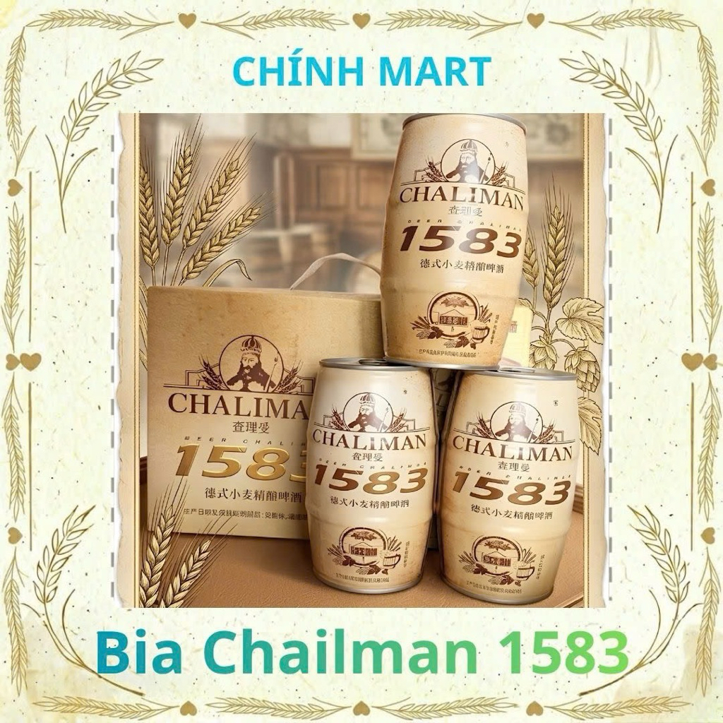 Bia Chaliman 1583 - Bia Thủ Công Nội Địa Trung Quốc Lon 1L