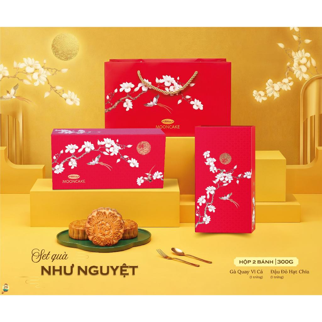 Bánh Trung Thu Cao Cấp - Thương hiệu Bibica - Như Nguyệt 300g