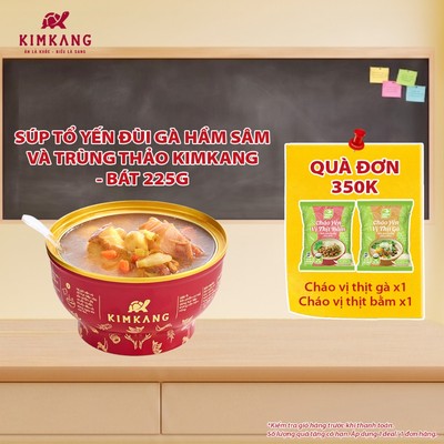 Súp Tổ Yến Đùi Gà Hầm Sâm Và Trùng Thảo KimKang Hầm Chậm Hồng Kông - Bát Đơn 255g