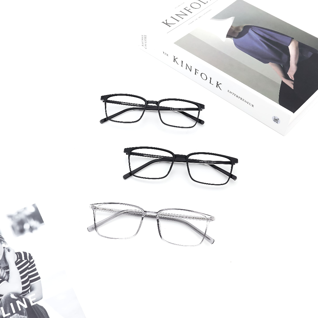 Gọng Kính Nhựa Dẻo HMK Eyewear Dáng Chữ Nhật Thời Trang Unisex Cắt Cận Cao - HMK8188