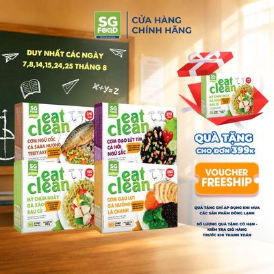 [Đông lạnh] 4 Cơm Mỳ MIX 4 VỊ (gạo lứt cá hồi, gạo lứt gà, mỳ gà rau củ, cơm ngũ cốc cá) SG Food, eatclean