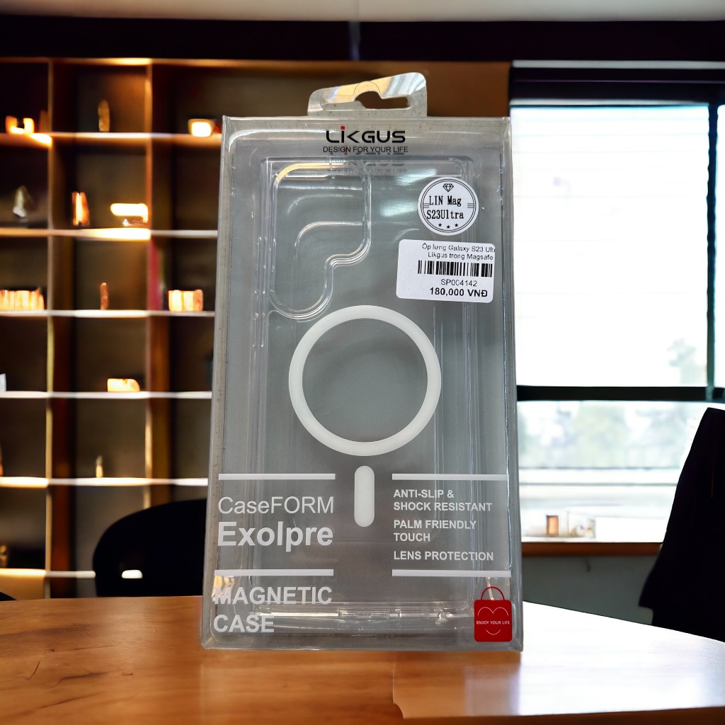 Ốp lưng Galaxy S23 Ultra Likgus Magsafe trong suốt