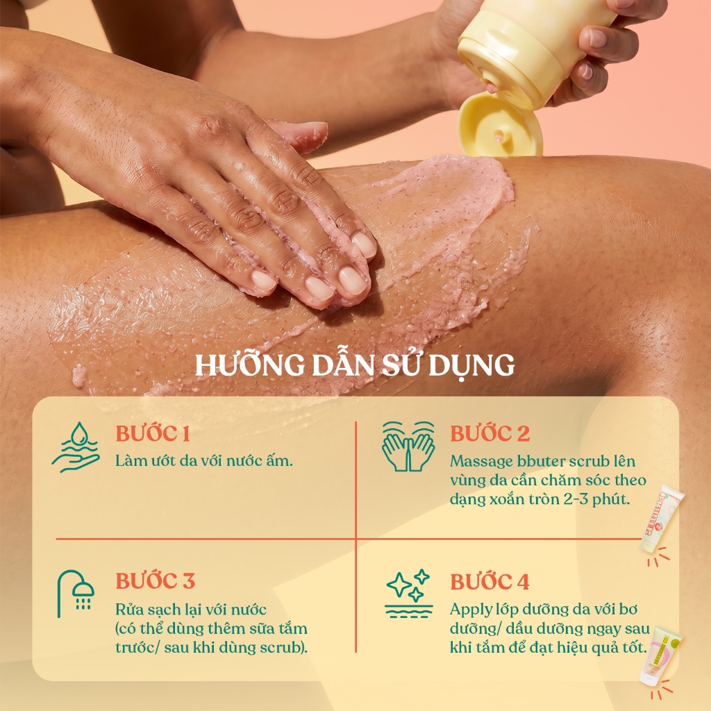Tẩy tế bào chết Mông Bbutter Scrub giảm mụn, mờ thâm vòng 3 & body 300ml | BigBuy360 - bigbuy360.vn