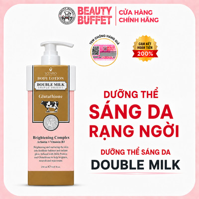 [Body lotion] Dưỡng thể sáng da toàn thân Scentio Double Milk Triple Bright Body Lotion 250ml