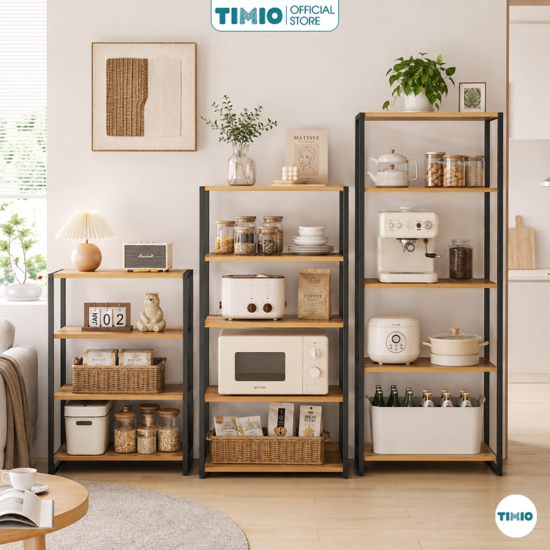 Kệ nhà bếp đa năng khung sắt sơn tĩnh điện thương hiệu TIMIO - GM05