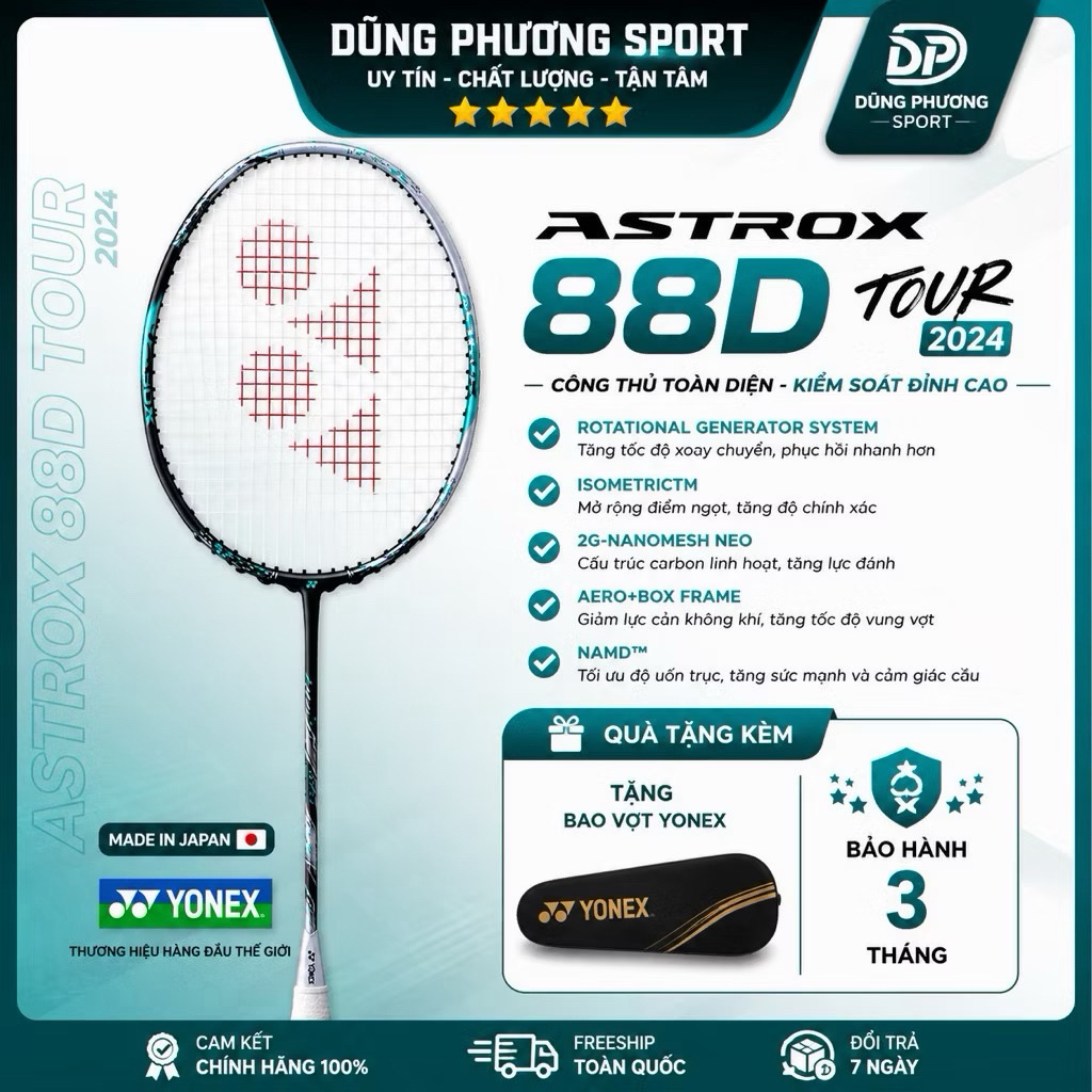 Khung vợt astrox 88d tour 2024 [Đế nhôm- đế nhựa]
