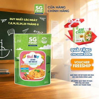 Nui nơ Cá hồi xốt rau củ ăn liền SG Food 200g