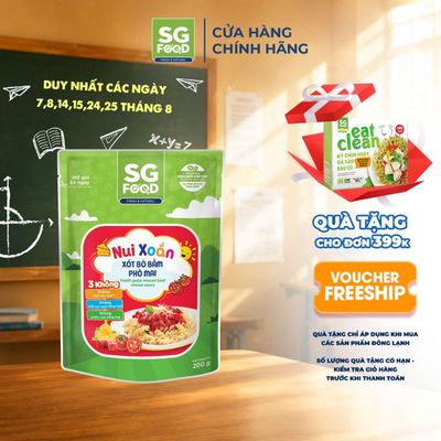 Nui xoắn xốt bò bằm phô mai ăn liền SG Food 200g